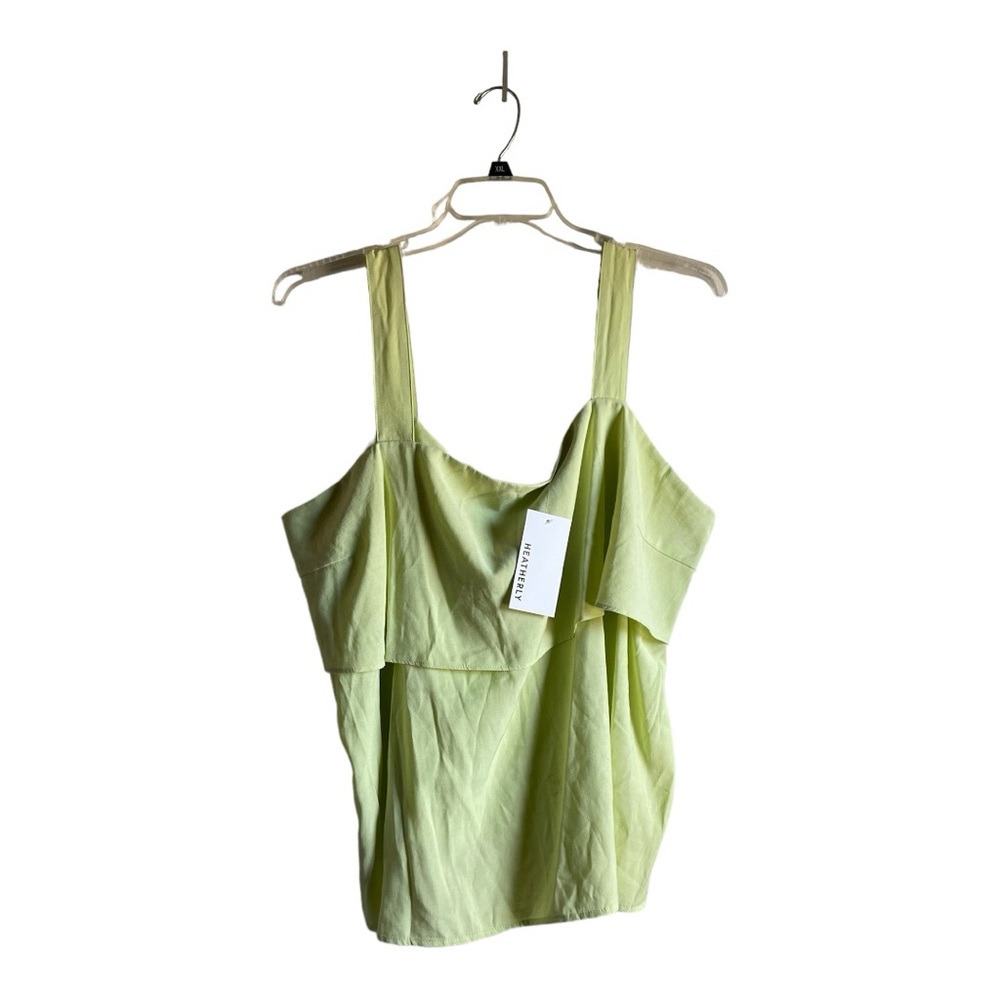 Heatherly Women's Size 2X Green Tank Top - Picture 4 of 14